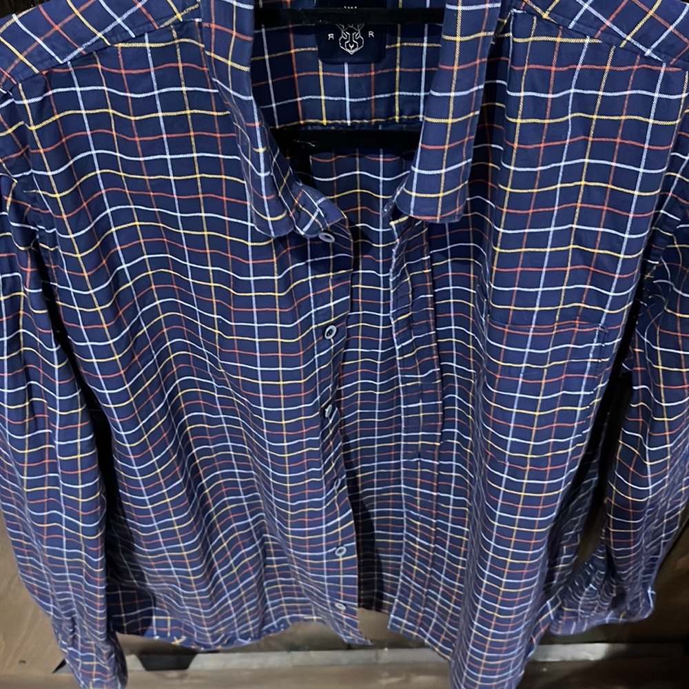 Rare Rabbit long sleeve plaid button down top - Picture 2 of 12